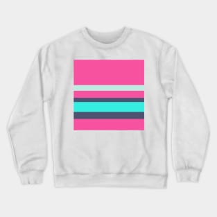 An excellent consistency of Independence, Magenta (Crayola), Bright Light Blue and Pale Aqua stripes. Crewneck Sweatshirt